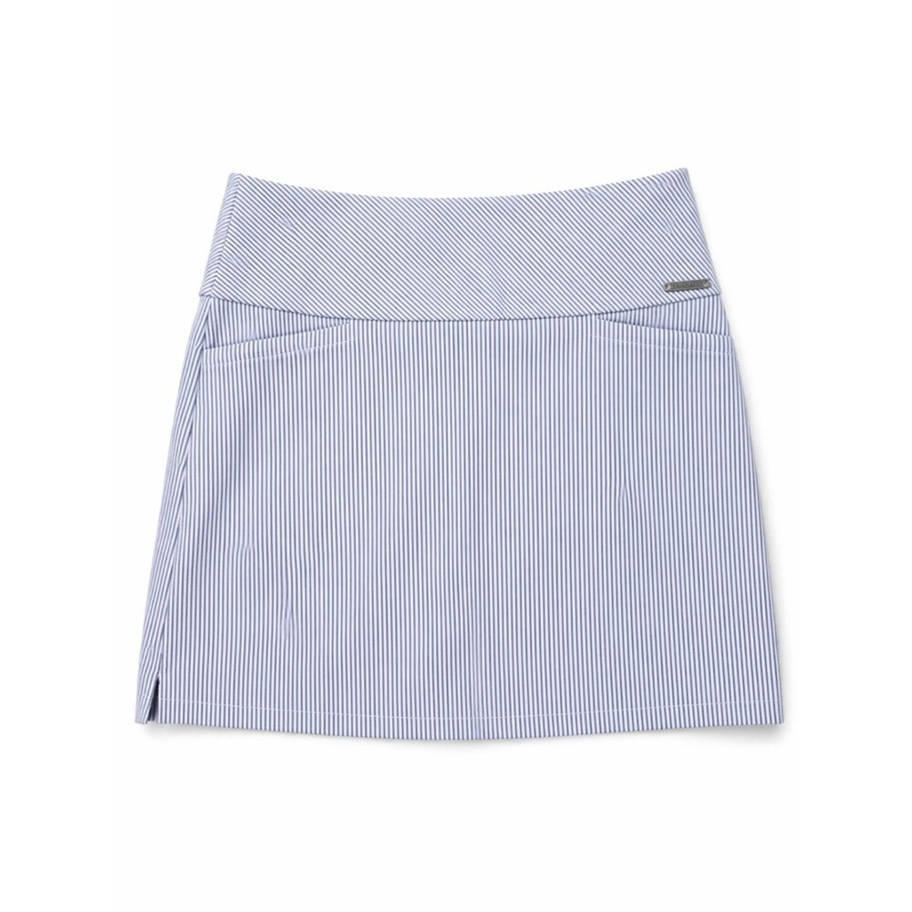 S.C & Co Pinstripe Athletic Skort Golf Skirt Blue White Coastal Size Large Mini
